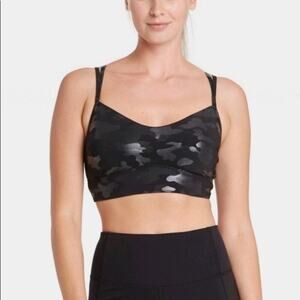 ALL IN Motion Camo Print Low Support Strappy Longline Bra
